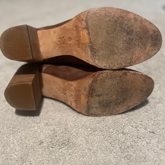 Dolce Vita lace up brown suede heeled boots 7.5 - Picture 6 of 6